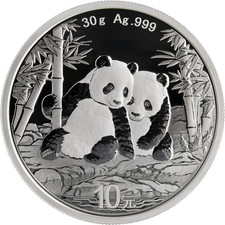 Moneta Argento Panda 2026 Cina 10 Yuan 30 g