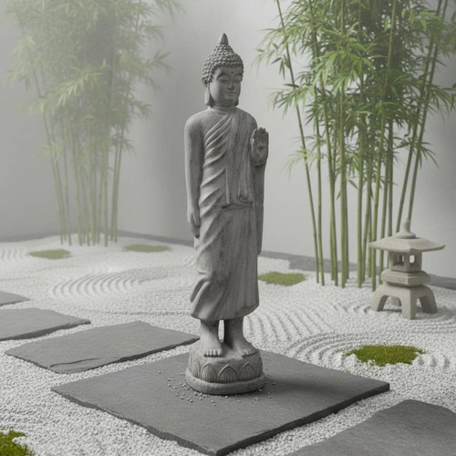 Statua buddha meditazione - di,