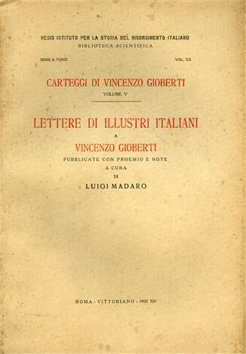 Gioberti vincenzo carteggi - gioberti,vincenzo.,