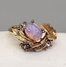 Anello Avon finto opale lamina