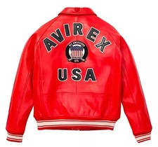 Men’s Avirex Red Real Bomber