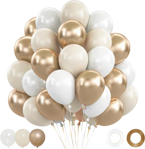 Palloncini bianco oro - palloncini,