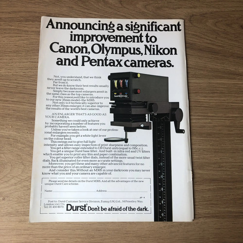 Cams37 magazine advert - advert, 11x8