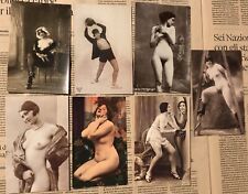 Cartoline Eros Erotismo, Riproduzione foto primi ‘900 Lotto di 7 Nudi, Ottime