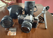 Olympus OMG 35 mm reflex con obiettivo 50 mm f/1.8 Zuiko Auto-S & Super Albinar Auto 1:28