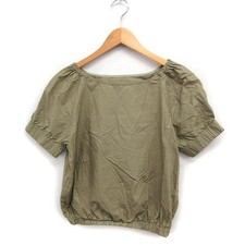 Camicetta in cotone kaki manica a 3/4 spalle scoperte M usata