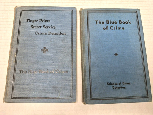 The blue book crime finger - blue,