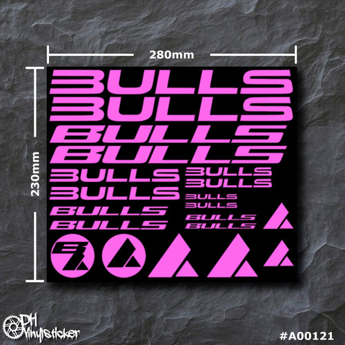 Bulls sticker rosa set - sticker,