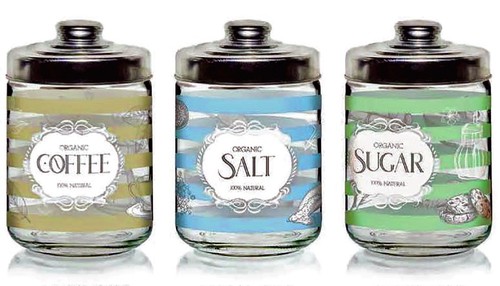 Set barattoli vetro sale - set,