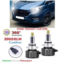 FORD TRANSIT CUSTOM LAMPADE LED H7 12V 20KLM Modello 360° BIANCO 6000°K LENTICOL