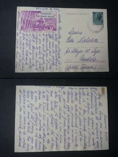 Intero postale 1953 lire 20 - postale,
