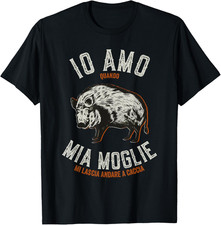 Cacciatore Caccia Cinghiale Keiler Nella Foresta Italiano Maglietta