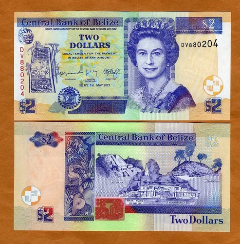 Belize dollari 2021 qeii - belize,, 2021,