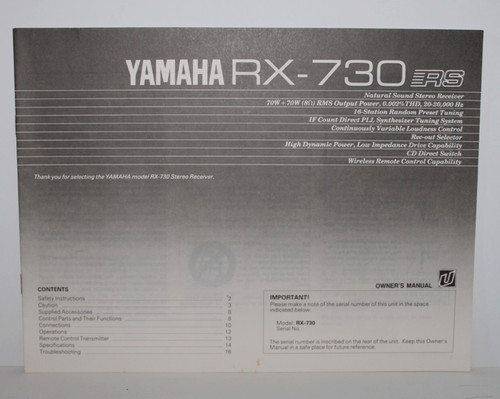 Yamaha 730 ricevitore - rx-730,