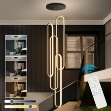 Lampadario a sospensione nero LED negozio lampadario scale illuminazione casa plafoniere