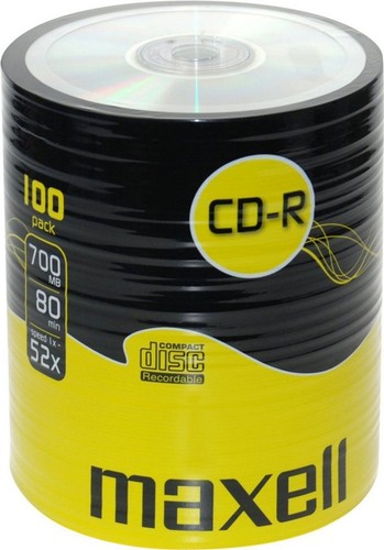 100 maxell vergini vuoti - cd,