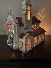 Dept 56 Villaggio delle Nevi Originale "Chiesa Missionaria Spagnola" #5155-1 - Scatola e Luce