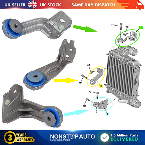 Supporto staffa intercooler - 3x,