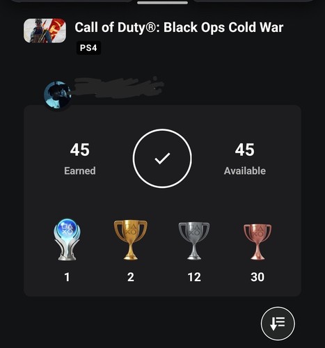 Cold war platinum - cold, ps4