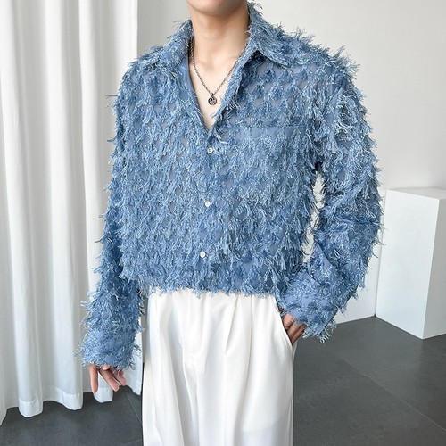 Camicia uomo moda risvolto