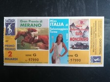 BIGLIETTO LOTTERIA  DI MERANO E MISS ITALIA 1998