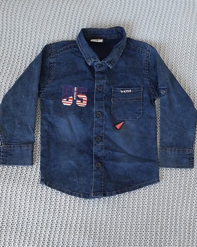 Elegante camicia denim maniche - elegante,