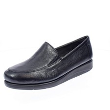 Caprice Scarpe Comfort Slip On In Pelle Nero - Donna Scarpe Scarpe Comfort