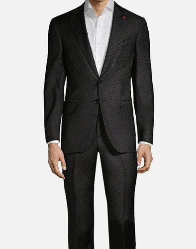 Isaia napoli men black wool - napoli, men's
