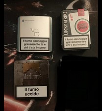 3 PORTASIGARETTE LUCKY STRIKE MARLBORO CAMEL LIMITED EDITION IN METALLO