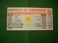 BIGLIETTO LOTTERIA NAZIONALE
