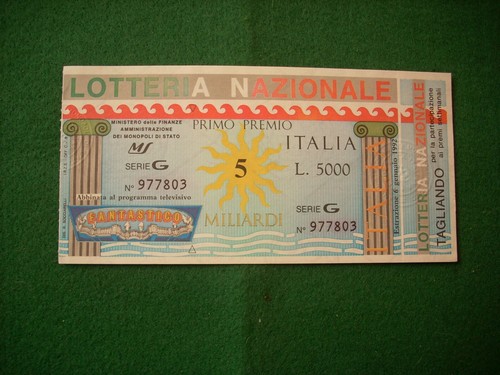 Biglietto lotteria nazionale - biglietto,