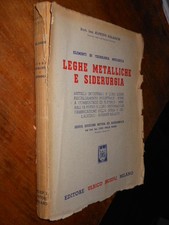 Leghe metalliche e siderurgia Galassini 1946 Hoepli L9 °
