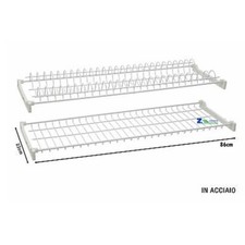 COPPIE RETI SCOLAPIATTI PER PENSILE 86 CM METALLO PLASTIFICATO BIANCO