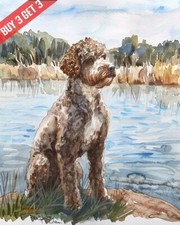 Quadro Acquerello Lagotto