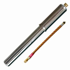 Pompa a mano per bicicletta in acciaio cromato 9" stile vintage retrò bici in acciaio