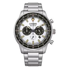 CITIZEN ECO-DRIVE AVIATOR CRONO OROLOGIO DA UOMO IN ACCIAIO CA4500-91A NUOVO