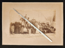 FOTO DI GRUPPO MATRIMONIO ANTICA ALBUMINA GRANDE FORMATO