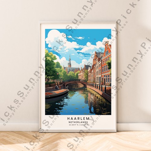 Poster viaggio haarlem paesi - haarlem,