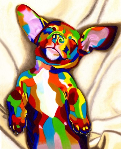 Stampa artistica cane cucciolo