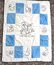 Trapuntino vintage blu gattini