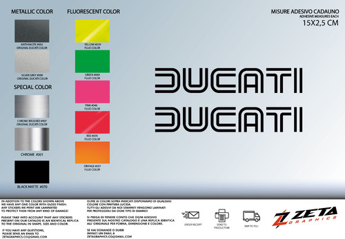 Adesivi serbatoio ducati - serbatoio,