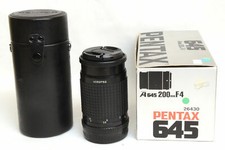 SMC Pentax-A 645 200mm F4 Scatolato Con coperchi, custodia e documenti
