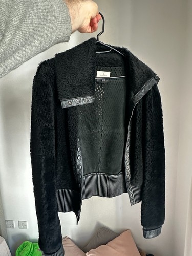 Giacca pelliccia pelle - , nera