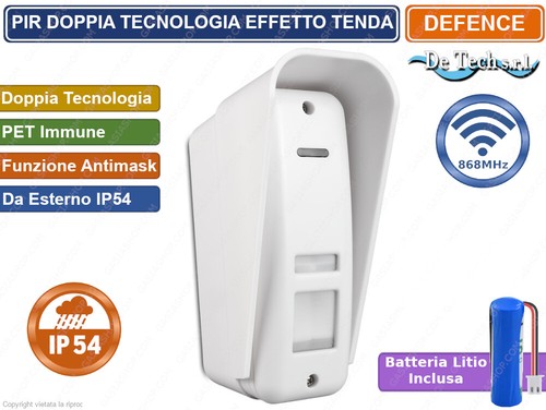 Pir sensore rivelatore doppia - sensore,