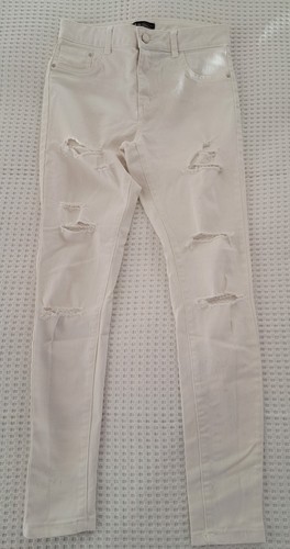 Bershka pantaloni jeans bianco - bershka,