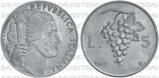 REPUBBLICA ITALIANA - 5 LIRE