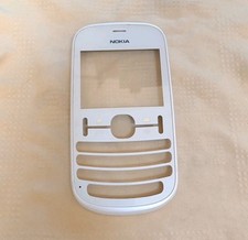 COVER FRONTALE MASCHERINA ORIGINALE NOKIA ASHA 200 BIANCA con Slot SIM e Memoria