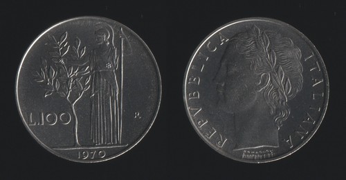 100 lire 1970 minerva - 100,
