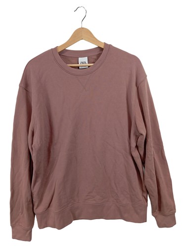 Zara felpa uomo rosa basic - felpa,