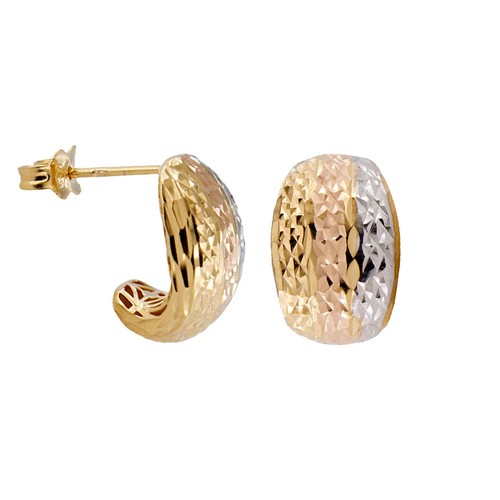 Orecchini donna tre colori oro - orecchini,
